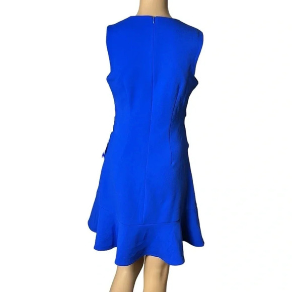 Eliza J. Wrap front dress,ruffles,feminine,event,size 2.blue,NWT glam,gala,EC - Picture 7 of 12